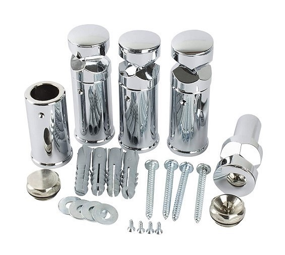 Universal Towel Rail Fixing Kit - Chrome
