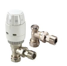 Danfoss RAS-C2 15mm Angled TRV Valve and Lockshield pack 013G600500