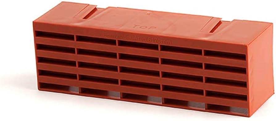 Combination 9" x 3" Plastic PVC Airbrick (1201AB) - Terracotta/Red 