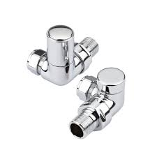 Towel Rail Valves - 15mm Corner (Pair) - Chrome