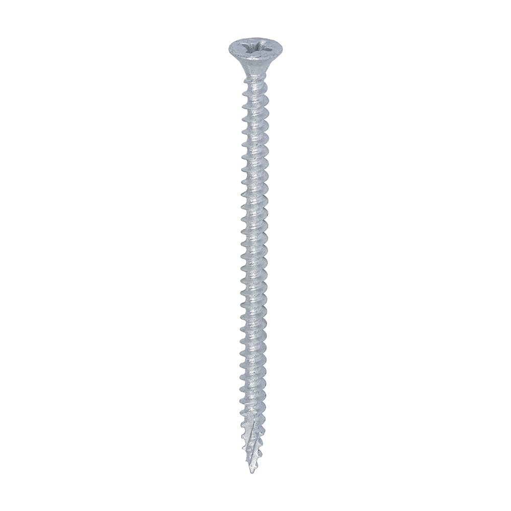 5.0 x 80mm C2 External Strong-Fix SILVER Multi-Purpose Advanced Woodscrews - PZ2 - Double Countersunk (Box of 200)