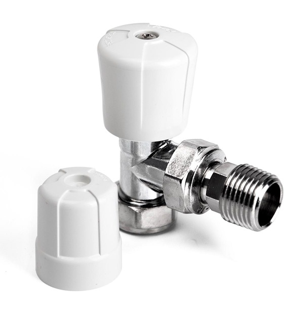 Inta i-Ten 10mm/8mm BS2767 Angled Lockshield Radiator Valve