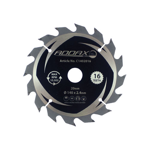 Addax TCT 140mm Circular Saw Blade (20mm Bore) - 16 Teeth (Coarse)