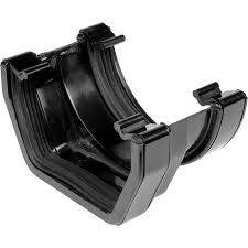 117mm Square Line Half Round to Square Line Adaptor - Black