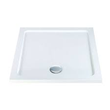 K-Vit 800 x 800mm Square L/P Shower Tray (c/w Fast Flow Waste)