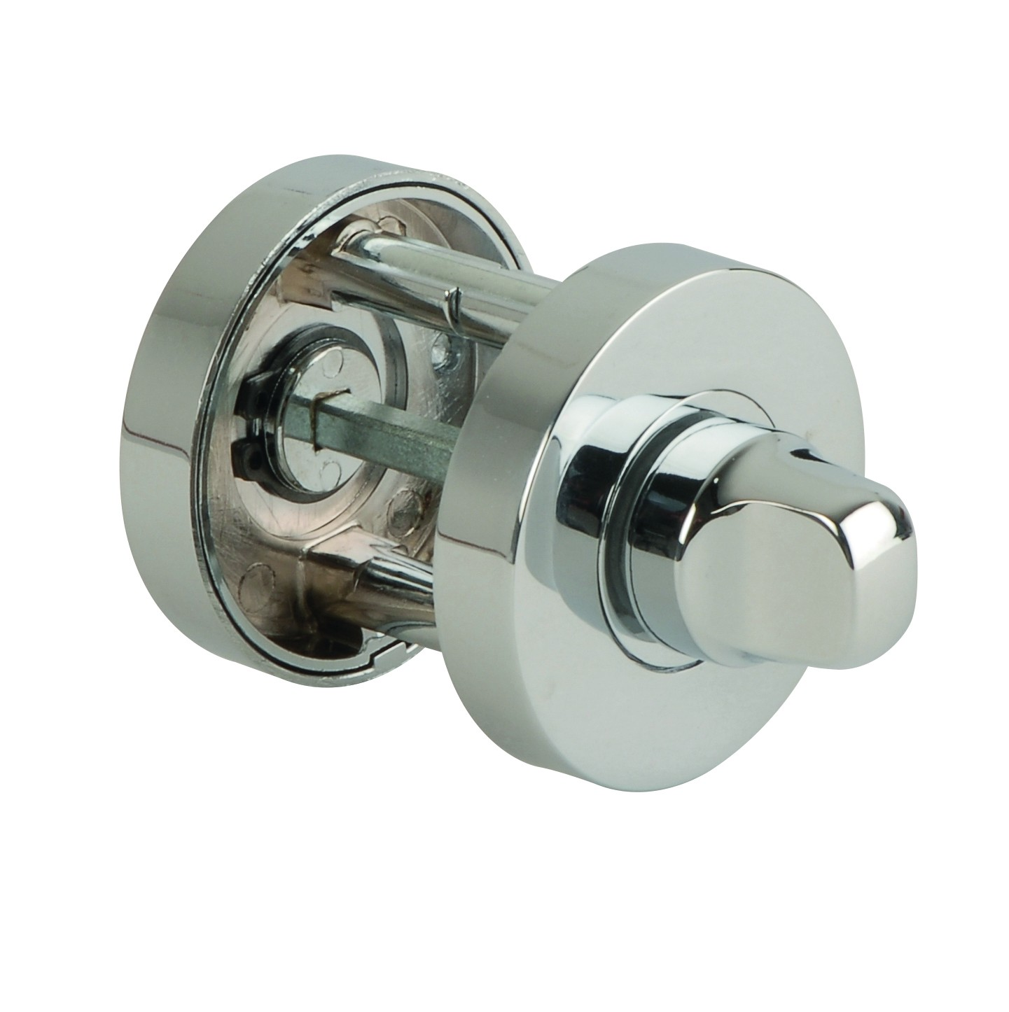 JigTech Round Bathroom Thumb Turn - Polished Chrome
