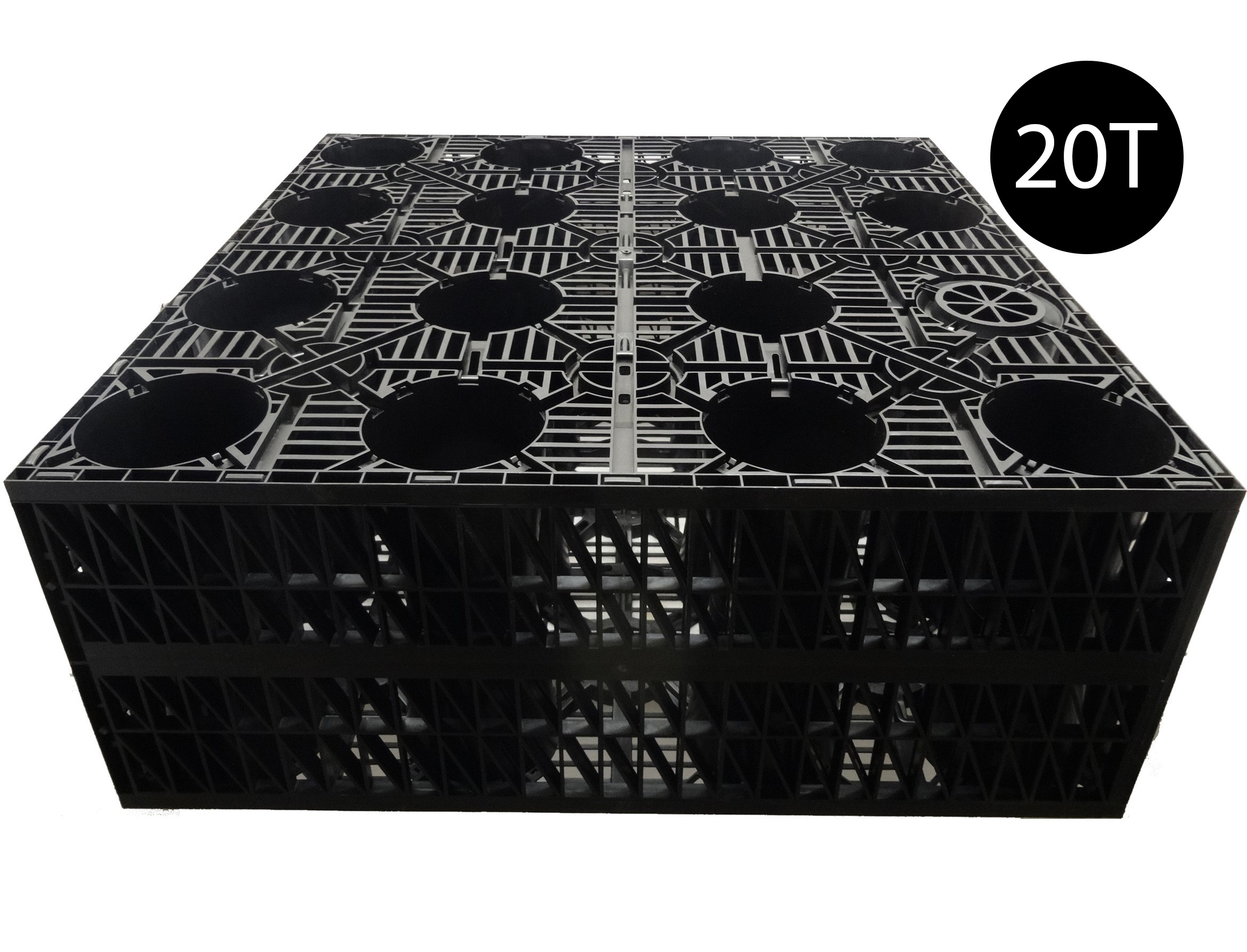 Pennine AquaCrate 400 (Deks Century100) Storm Attenuation Soakaway Crate (20T) - 1000x1000x400mm (0.4m3)