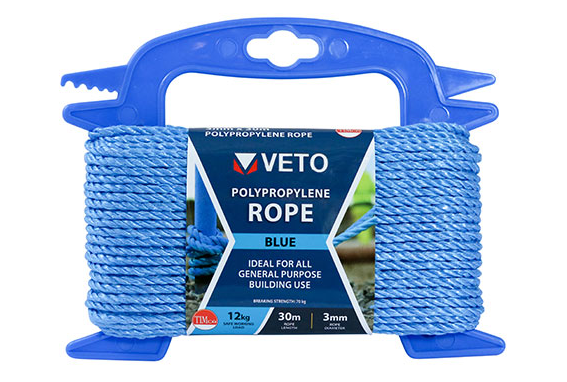 TIMco 8mm x 15m - Polypropylene Rope - Blue