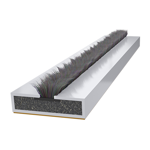 10 x 4 x 2100mm Intumescent Fire & Smoke Door Seal (w/ Brush) - White