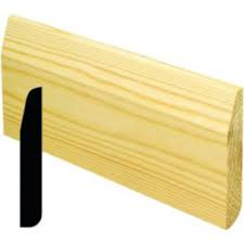 19mm x 100mm (Fin: 14.5 x 95mm) Softwood Pine Skirting - Pencil Rounded/Chamfered (Reversible)
