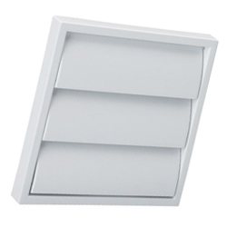100mm (4") Gravity Louvre Vent - White