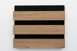 Acoustic Slatwall Wall Panelling 2400 x 600 x 21mm - Walnut