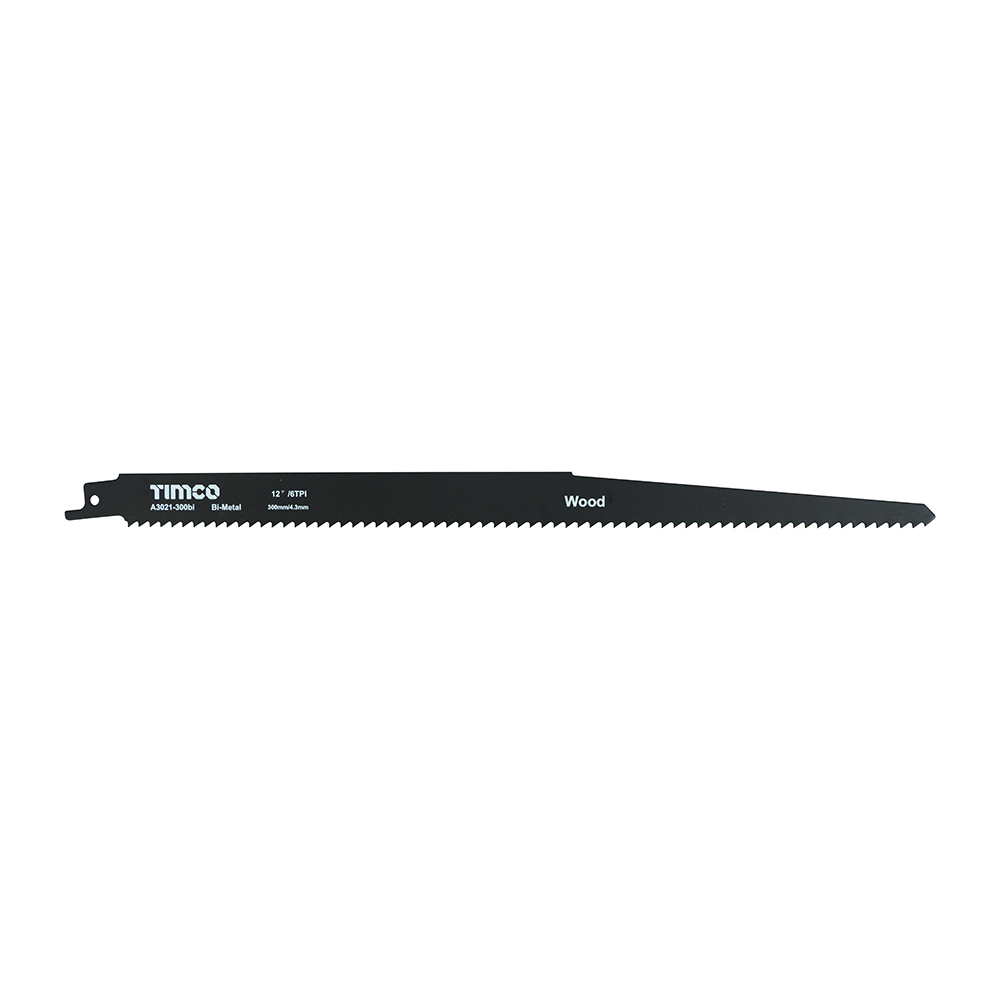 Timco S1411DF 300mm Reciprocating Saw Blades - Wood Cutting Bi-Metal - Pack of 5