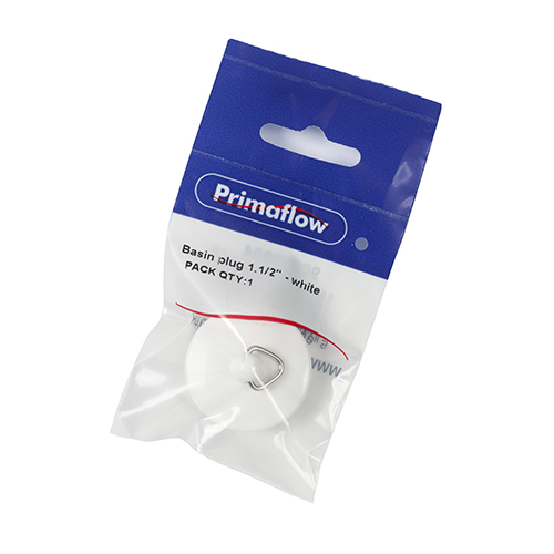 Pre-Packed Basin plug 1.1/2" - White