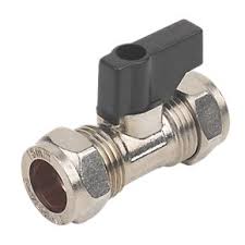 15mm Chrome c/w Handle Chrome Isolating Valve