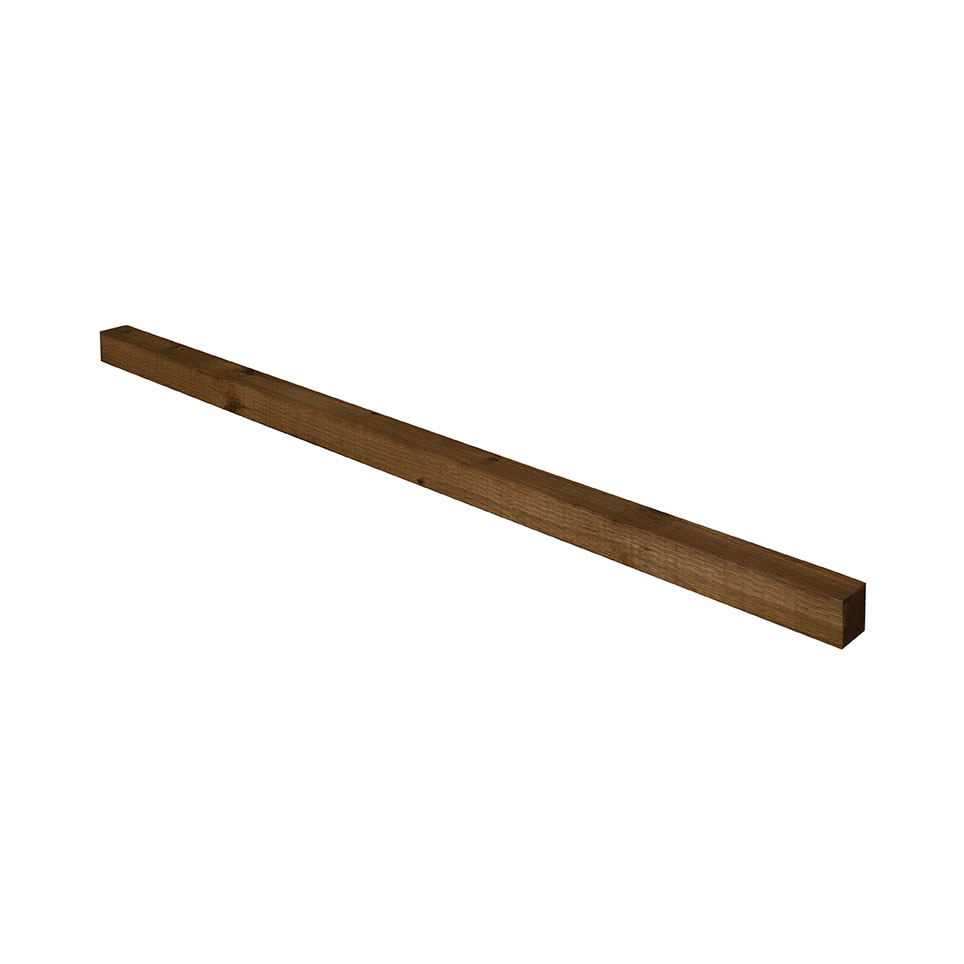 Forest Garden DTS Brown Incised Fence Post 6ft - 180 x 7.5 x 7.5cm 