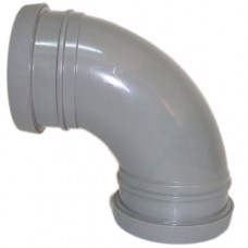110mm Push Fit 90' Double Socket Bend - Grey
