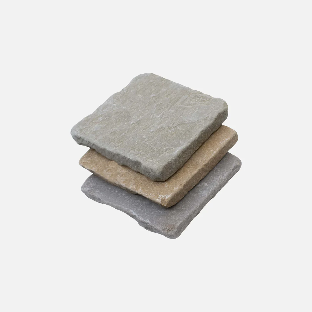 GlobalStone DTS 25-40mm 140x140mm Sandstone Pathway Setts - Mixed Colour (15.68m2)