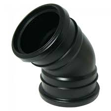 110mm Push Fit 135' Double Socket Bend - Black