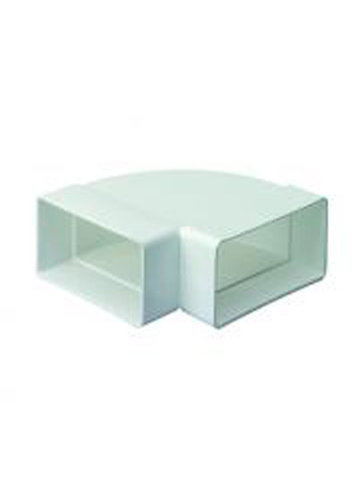 Pre-Packed Horizontal 90 deg bend white
