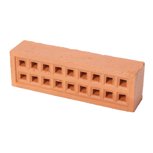 215 x 65mm Stoneware Clay Square Hole Airbrick - Red/Terracotta 