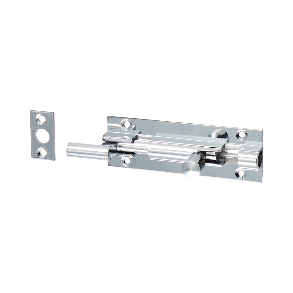 Timco 75 x 25mm Necked Barrel Bolt - Polished Chrome