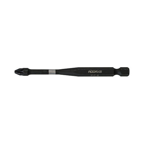 Addax X6 No2 Toughened Impact Pozi PZ2 Driver Bit - EXTENDED 90mm