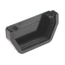 117mm Square Line External Stop End - Black