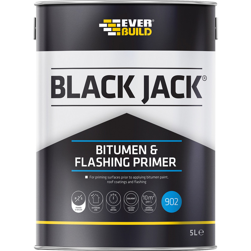 Everbuild 902 Black Jack Bitumen/DPM Flashing Primer (Key) - 5L