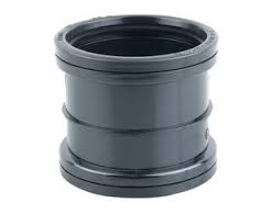 110mm Push Fit Double Socket Coupling - Black