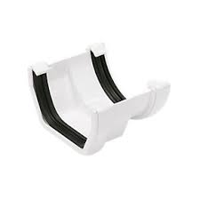 117mm Square Line Half Round to Square Line Adaptor - White