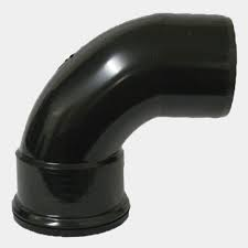 110mm Push Fit 90' Single Socket Bend - Black