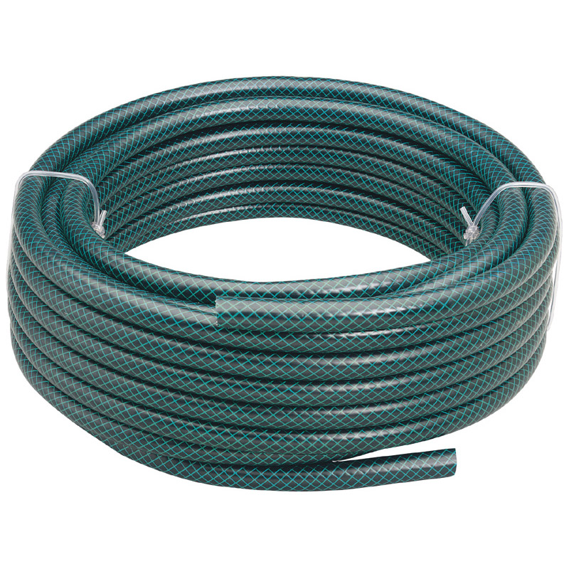 Draper Reinforced Green Garden Hose (12mm Bore) - 15m