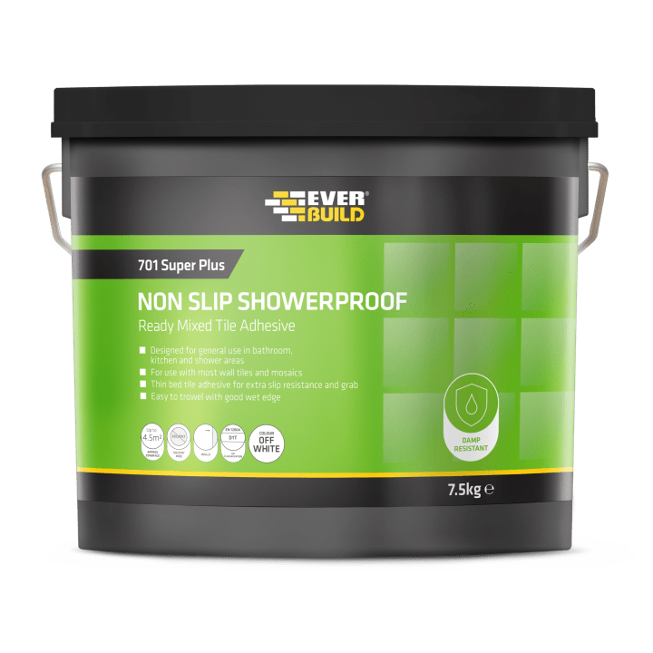 Everbuild 701 Non-slip Ready Mixed Tile Adhesive - 14kg