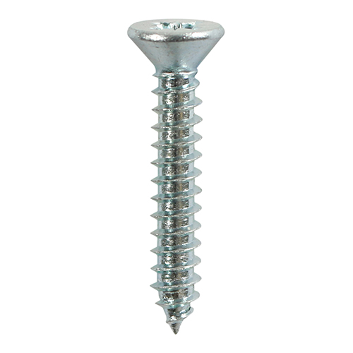 8 x 1" (4.2mm x 25mm) Self-Tapping PZ2 Countersunk Zinc Screws - Bag of 18