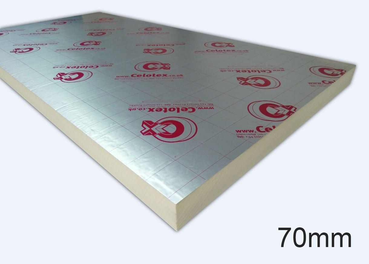 70mm GA4070 PIR Insulation Board 1200 x 2400mm