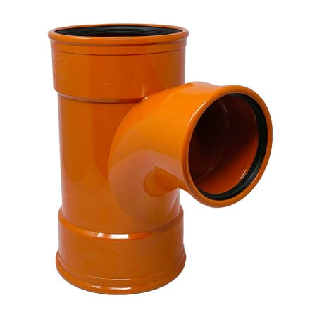 160mm Underground 90' Triple Socket Equal Tee Junction