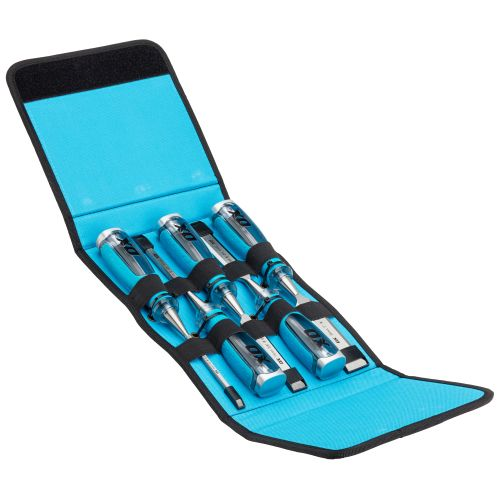 Ox Pro 5-Piece Wood Chisel Set (In Velcro Case)