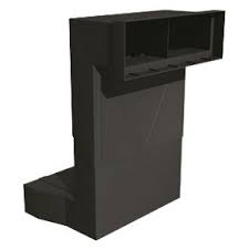 Telescopic Black Underfloor Vent (Up to 5 Courses)