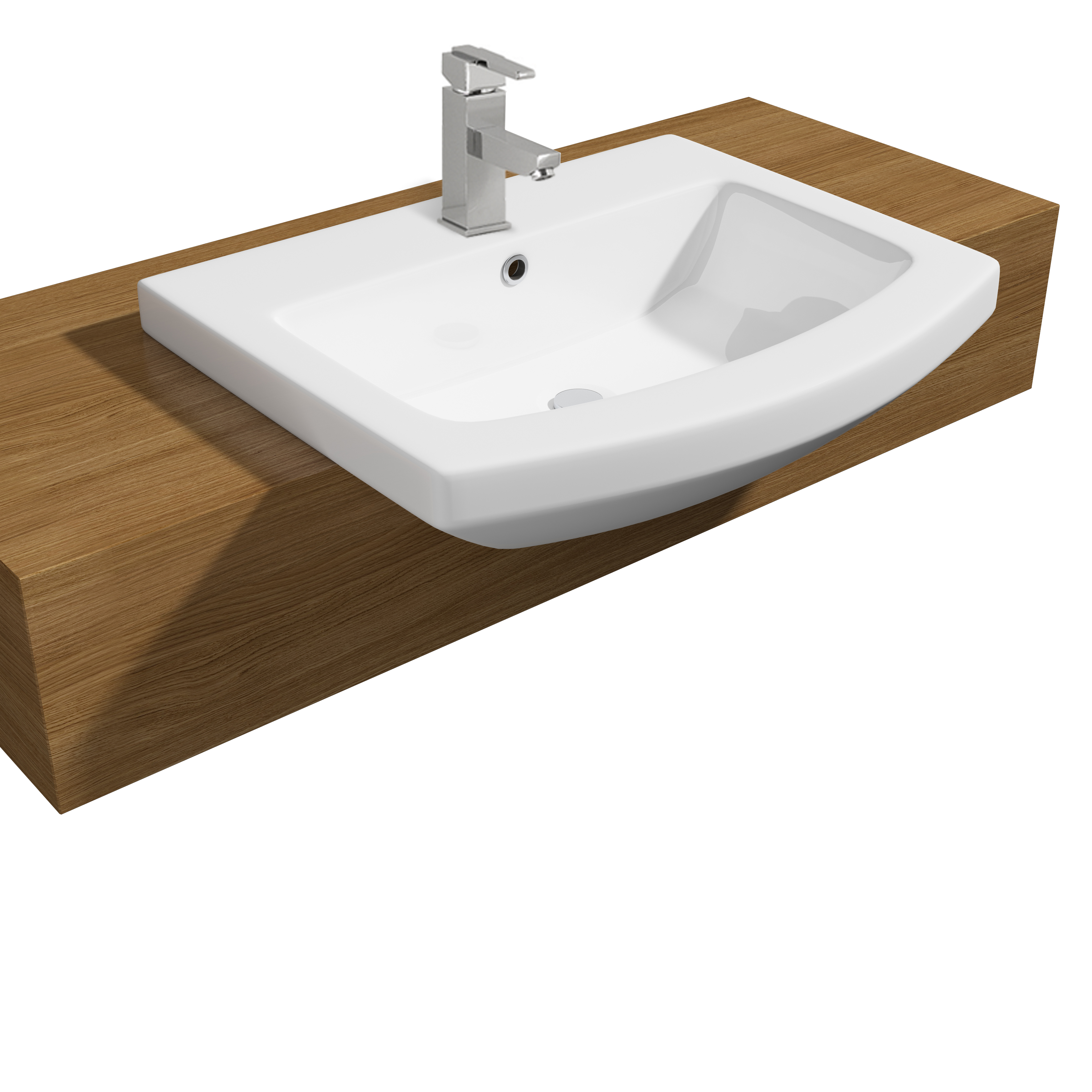 K-Vit Trim Semi Recessed Basin 550mm 1TH