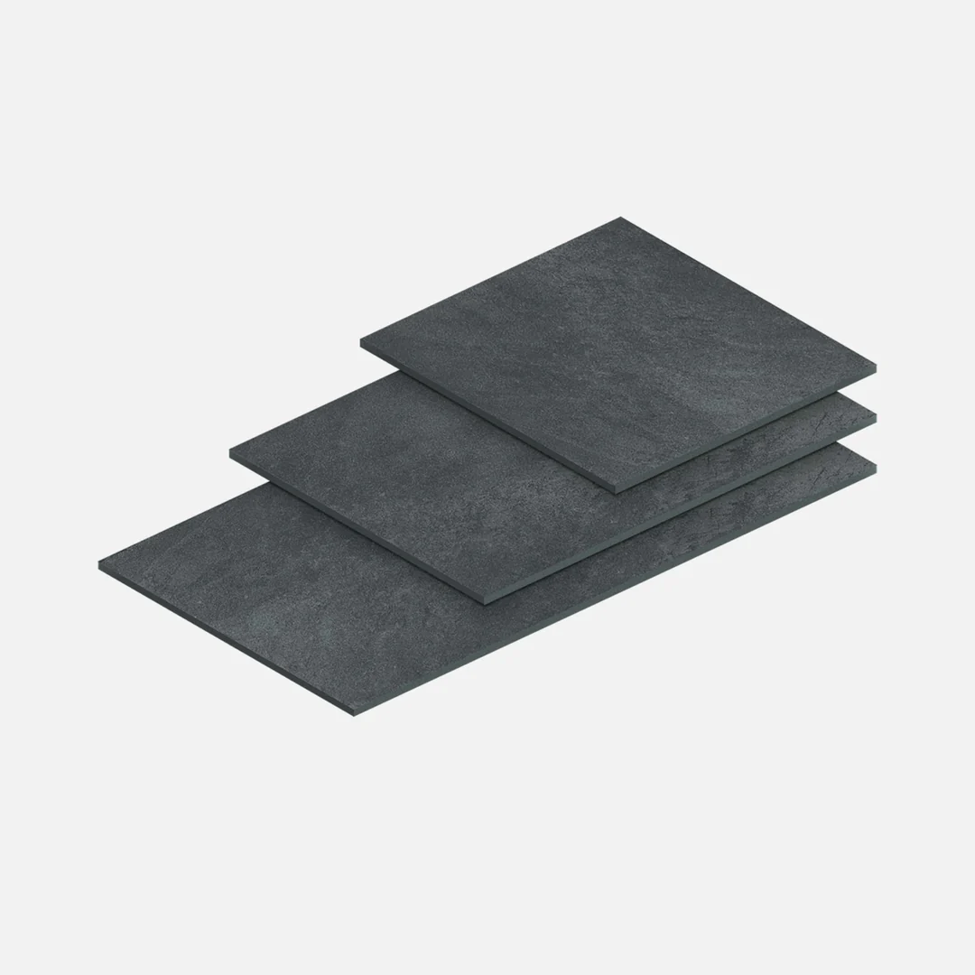 GlobalStone DTS 20mm 900x600mm Station Range Porcelain Paving Slabs - Black (25.62m2)