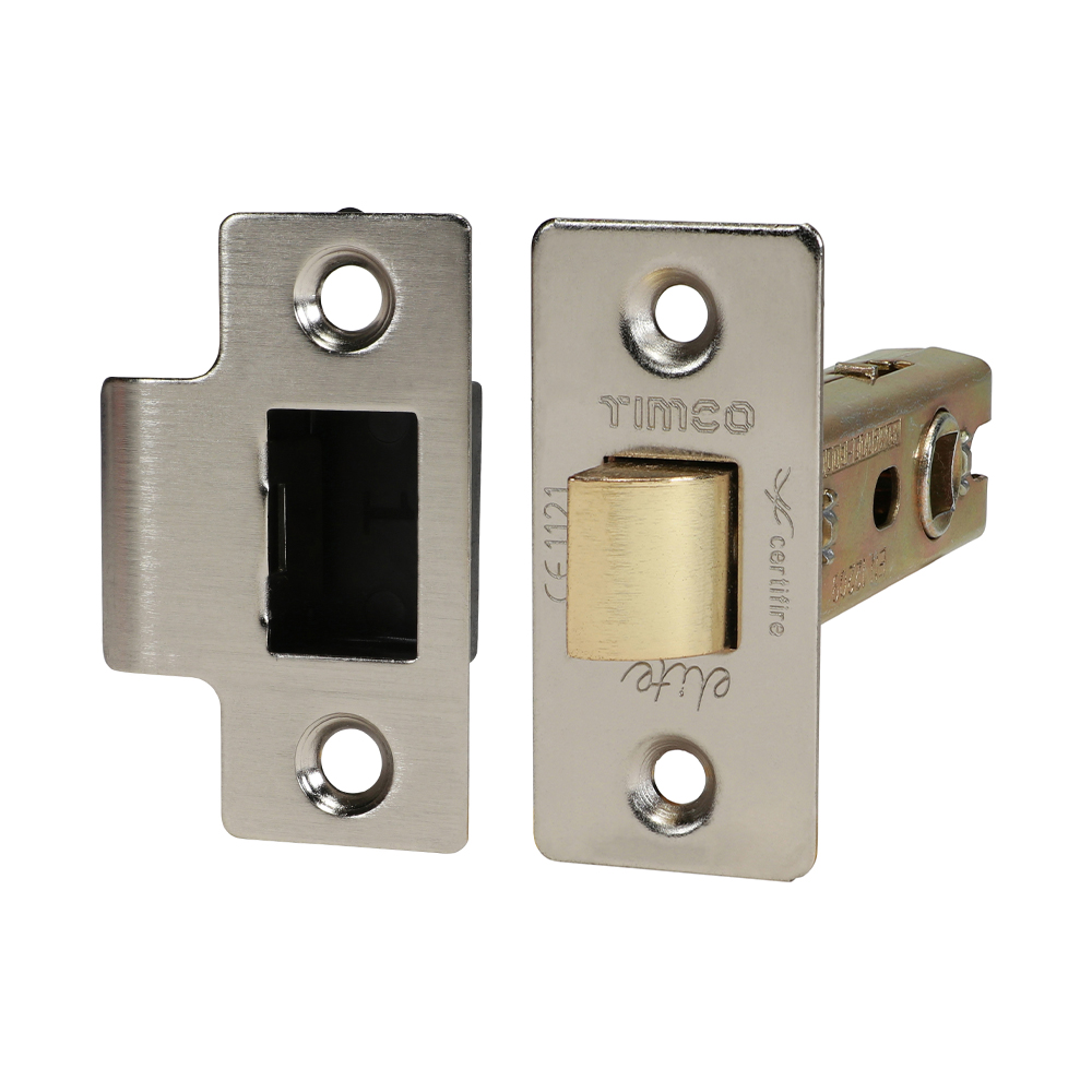 Timco Tubular Mortice Latch (76mm case / 57mm backset) - Nickel