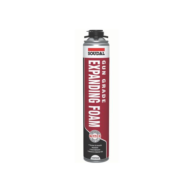 Soudal Trade 750ml GUN GRADE B3 Expanding Foam - Champagne