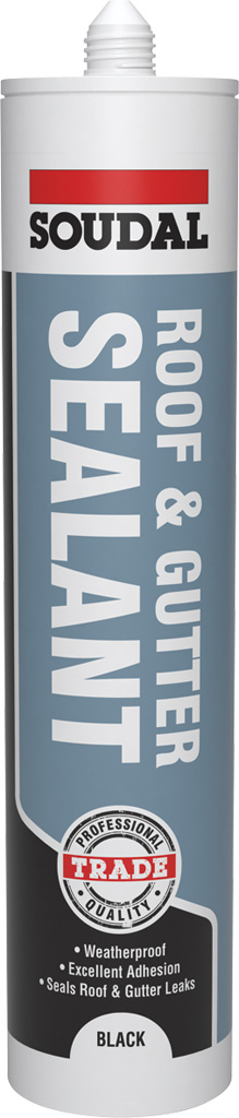 Soudal Trade 300ml Roof & Gutter Sealant - Black