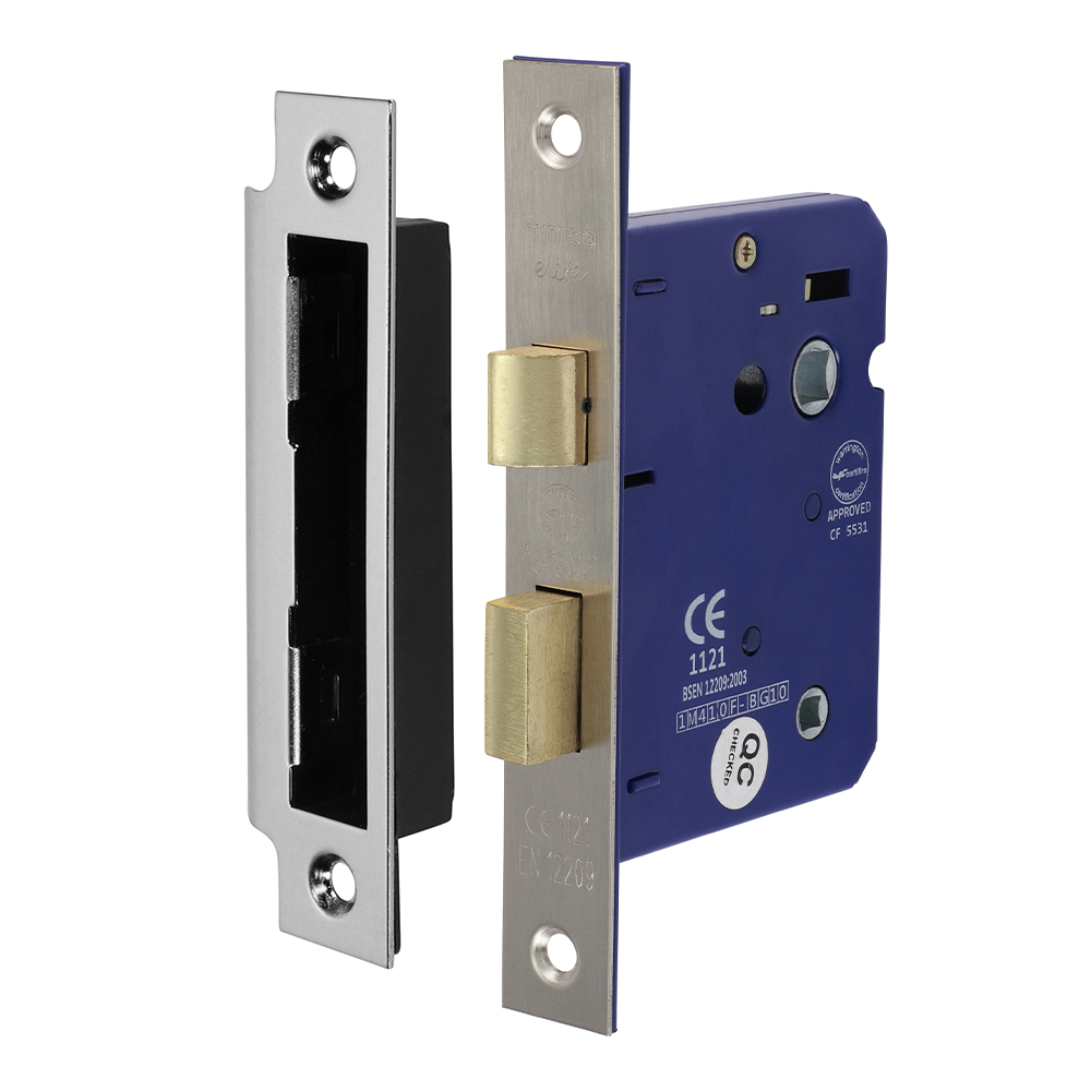 Timco 78mm Bathroom Lock - Satin Nickel