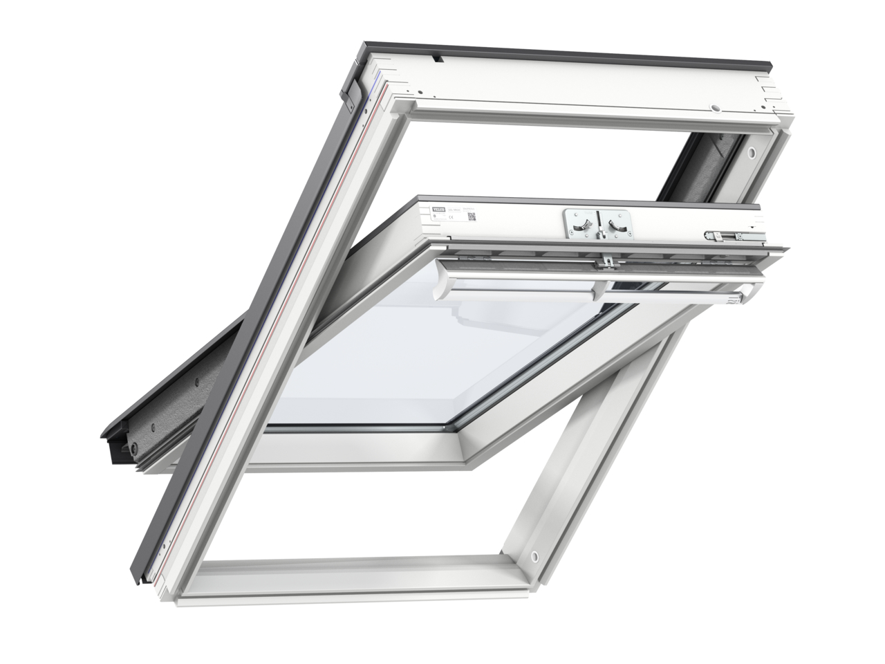Velux GGL PK10 940 x 1600mm Centre Pivot 62Pane Roof Window - White Painted