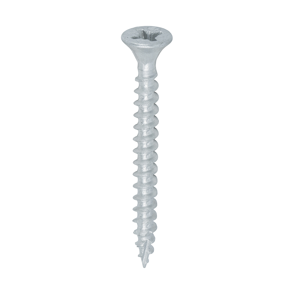 4.0 x 30mm C2 External Strong-Fix SILVER Multi-Purpose Advanced Woodscrews - PZ2 - Double Countersunk (Tub of 400)