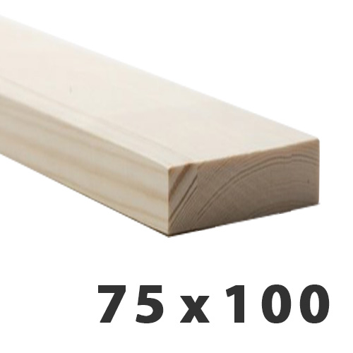 75 x 100mm (Fin: 69 x 95mm) PAR/PSE Softwood Pine Timber (4x3)