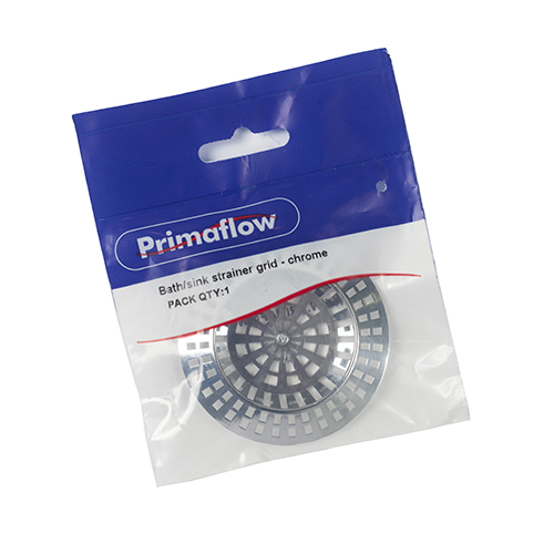 Pre-Packed Bath/sink strainer grid - Chrome