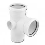 110mm Push Fit 90' Triple Socket Branch - White
